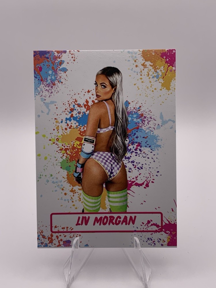 Liv Morgan CUSTOM WWE Card ACEO Paint Splatter Design