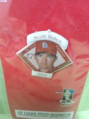 2004 ST. LOUIS CARDINALS Post Dispatch SCOTT ROLEN Players Pin Collection Bagged