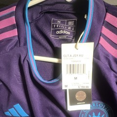adidas Charlotte FC MLS Soccer Jersey Purple/Pink/Blue Size M