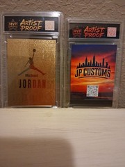 MICHAEL JORDAN 2 CARDS BY MVP CUSTOMES « ARTIST PROOF » CLASS A SLABS