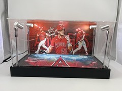Mike Trout – Angels – Custom 2-3 Card PSA Display Case W/ LED Lights