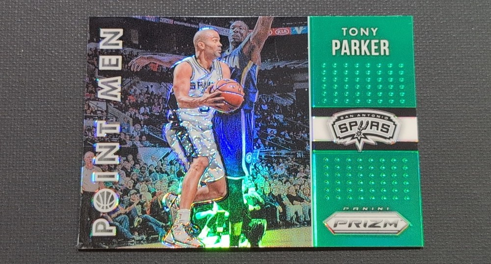 2015-16 Panini Prizm – Point Men Tony Parker #14 Green Prizm