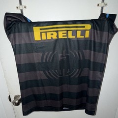 Umbro Inter Milan Ronaldo Nazario #10 1997/1998 Soccer Jersey XL Black/Gray Blue