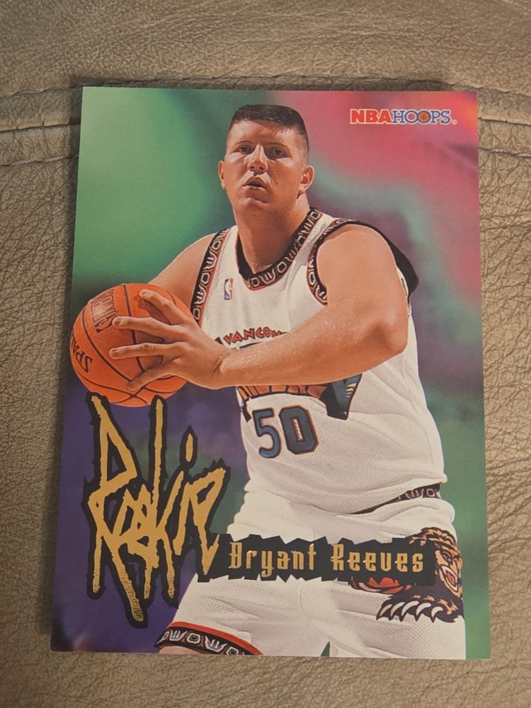1995-96 NBAHoops Bryant Reeves #289 (RC) Grizzlies Oklahoma State Basketball