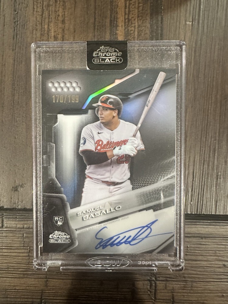 2026 Topps Chrome Black – Autographs Samuel Basallo #CBA-SB Refractor /199 (AU,
