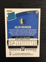 2018 Optic 08/20 JALEN BRUNSON #179 Rated Rookie Pink Disco Fast Break Prizm