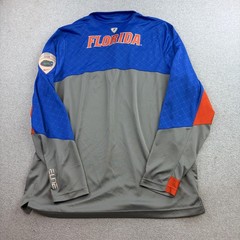 Florida Gators Shirt Mens 2XL Gray Blue NCAA Football Nike Dri Fit 1/4 Zip