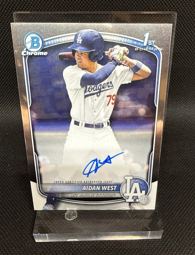2025 Bowman Draft Chrome Aidan West LA Dodgers #CPA-AWE 1st Bowman Auto 1ST RC