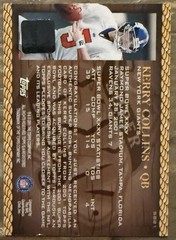 2001 TOPPS SUPER BOWL BUNTING KERRY COLLINS Patch Relic XXXV NEW YORK GIANTS