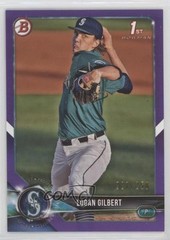 2018 Bowman Draft Purple 227/250 Logan Gilbert #BD-63 fo7
