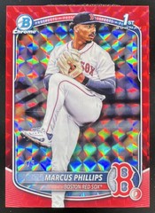 2025 Bowman Draft Chrome Red Geometric Refractor #BDC-54 Marcus Phillips RC /5