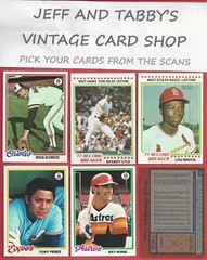 1978 TOPPS BASEBALL 361 TO 540 / SEE DROP DOWN MENU