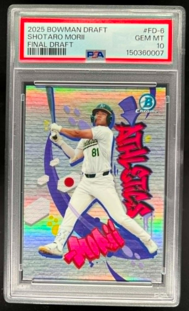 2025 BOWMAN DRAFT SHOTARO MORII FINAL DRAFT SP SHORT PRINT PSA 10 GEM MINT