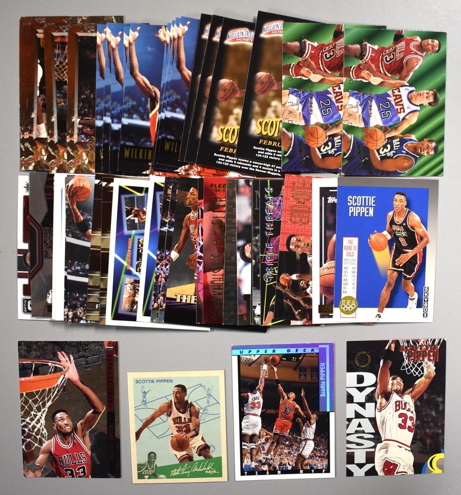 Lot Of (52) Scottie Pippen Premium Inserts & Parallel Cards Bulls Trail Blazers