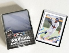 25 BCW Black Border Toploader 3×4 Standard Trading Quality Card Holder Rigid PVC