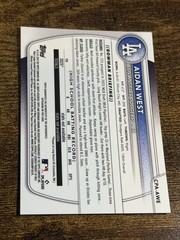 AIDAN WEST 2025 Bowman Draft #CPA-AWE 1st Green RayWave Refractor Auto /99