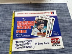 1980 TOPPS BURGER KING AD DISPLAY Sign PITCH HIT + RUN JIM PALMER PETE ROSE