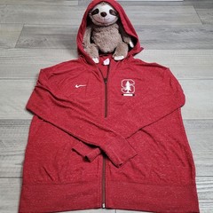 Stanford University Cardinal Nike Hoodie Mens XL Heather Red Full Zip Sweatshirt