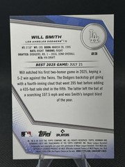 Topps 2025 Bowman&rsquo;s Best Will Smith #23 Orange Refractor /25 Dodgers
