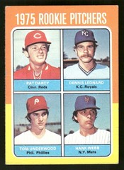 1975 Topps Baseball Card #615 Rookie Pitchers Dennis Leonard Tom Underwood