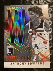 2020-2021 Elite Anthony Edwards RC Spellbound ‘W’ Timberwolves #31 Silver Holo