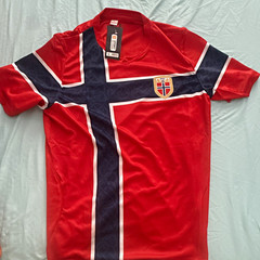 Norway National Team Haaland #9 Soccer Jersey Red/Navy/White Unisex L