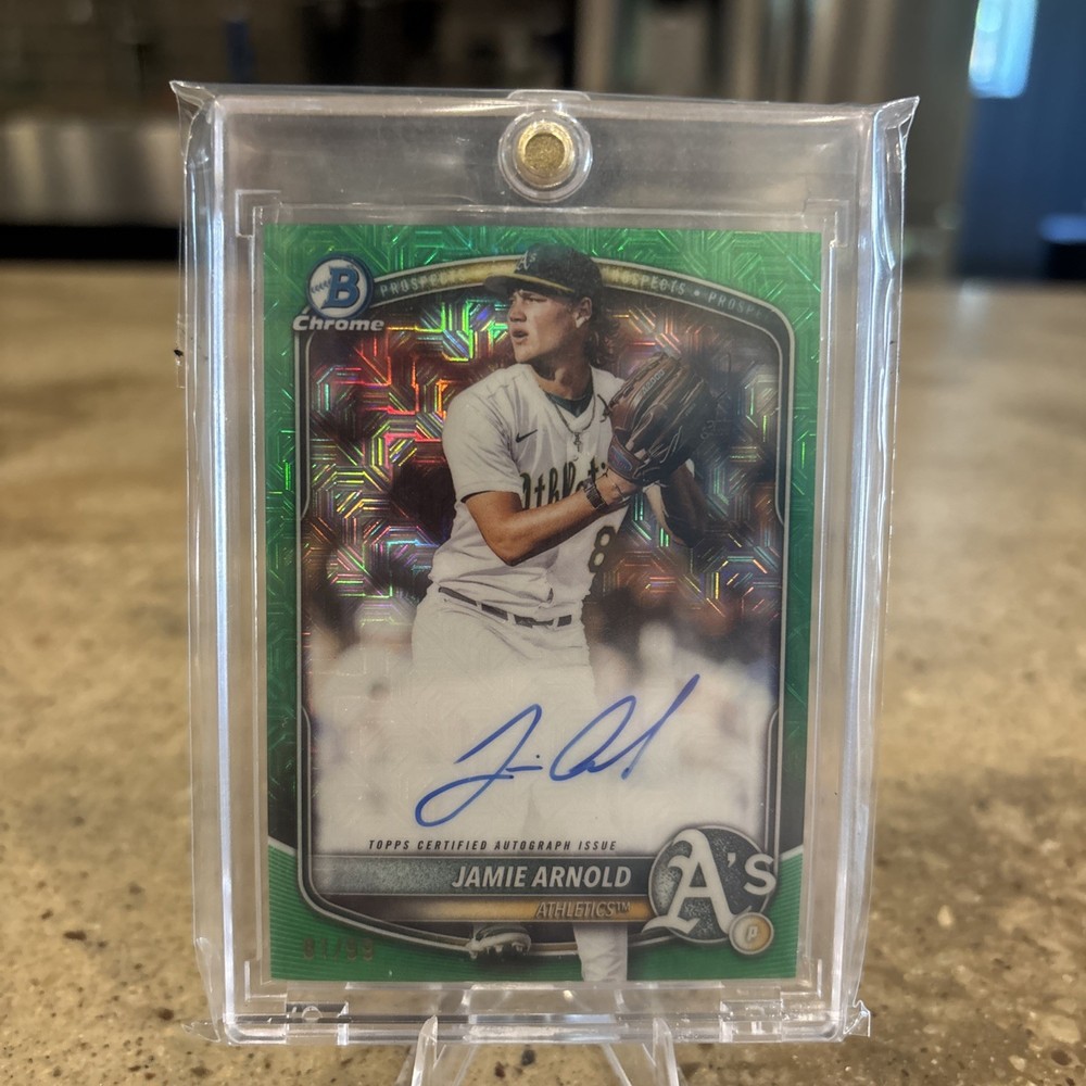 2025 Bowman Draft Jamie Arnold Green Refractor Auto /99