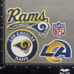 LOT OF 4 LOS ANGELES LA RAMS(Yellow) IRON ON EMBROIDERED PATCH