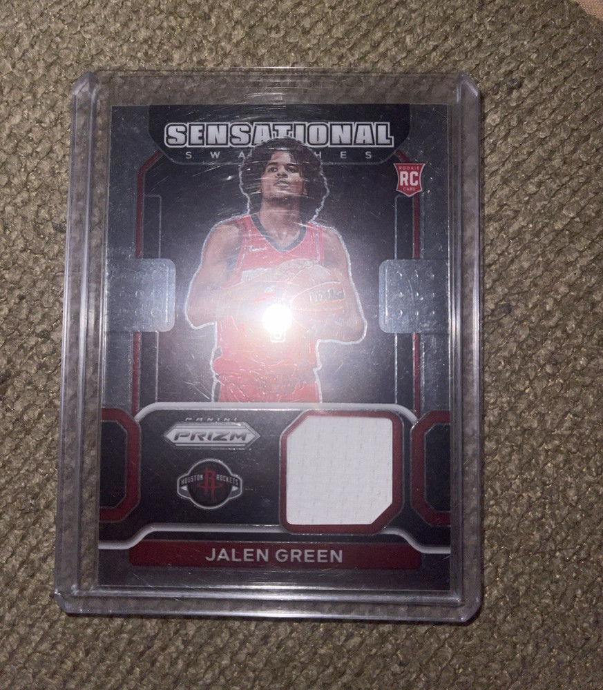 2021-22 Panini Prizm Sensational Swatches Rookie Jalen Green SW-JGR Rockets