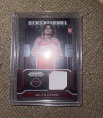 2021-22 Panini Prizm Sensational Swatches Rookie Jalen Green SW-JGR Rockets