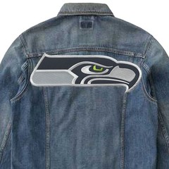 Seattle Seahawks Nation Logo Large Size 12.5&Prime;x4.3&Prime; Embroidered Iron On Patches