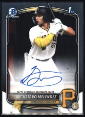 2025 Bowman Draft #CPA-GM Gustavo Melendez Chrome 1st Auto Pittsburgh Pirates