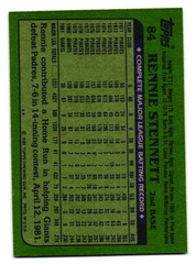 1982 Topps – Rennie Stennett #84 San Francisco Giants