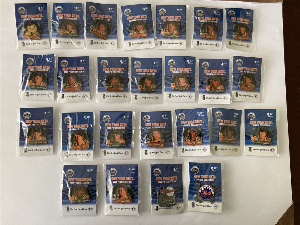 New York Mets Pins 2005 Collection Lot 25 Different Players See Pictures New