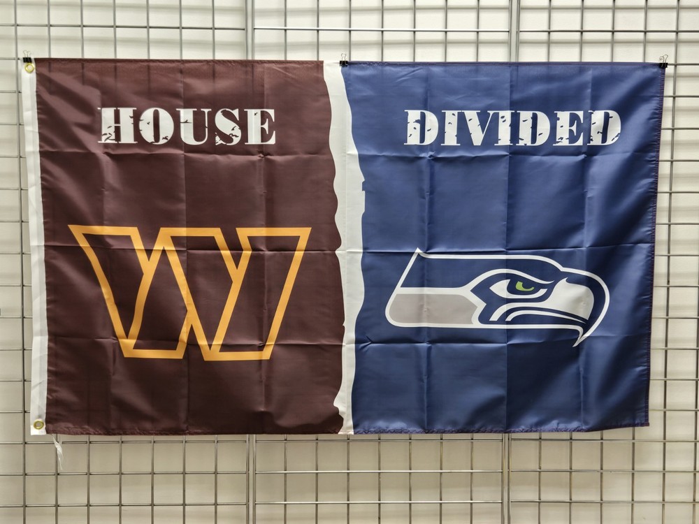 Washington Commanders/Seattle Seahawks House Divided Flag 3ftx5ft Flag Banner🔥