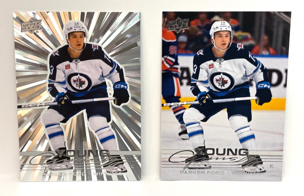 2025-26 Upper Deck Parker Ford Young Guns Outburst Silver RC #246 w/Base Bonus