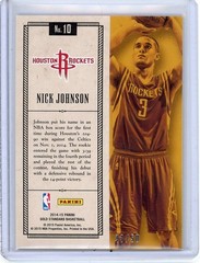 2014-15 Gold Standard Nick Johnson Golden Debuts Rookie RC Houston Rockets T1
