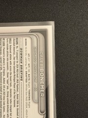 Caleb Bonemer 2024 Bowman Draft Chrome 1st Blue Refractor Auto 52/150 CPA-CBO