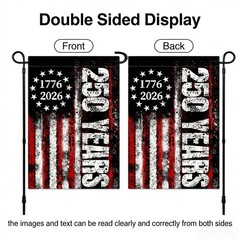 250th Anniversary USA Garden Flag 1776-2026 We the People 12×18 inches, D