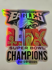 SET OF 3 Philadelphia Eagles SB Champions Holographic Decal – Hurts Barkley