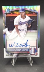 2025 Bowman Chrome 1st WINSTON SANTOS AUTO Refractor /499 #CPA-WS Texas Rangers