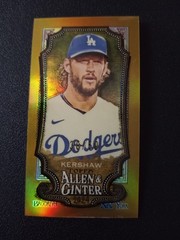 2024 Topps Allen & Ginter Chrome #52 Clayton Kershaw Mini Gold Refractor 36/50