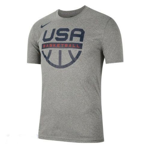 Nike Dri Fit USA Basketball Practice Shirt Gray Tee CT8783-091 size M Men&rsquo;s