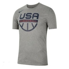 Nike Dri Fit USA Basketball Practice Shirt Gray Tee CT8783-091 size M Men&rsquo;s