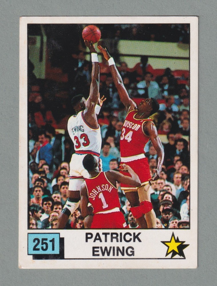 1989-90 Panini Basket Spanish Sticker #251 Patrick Ewing LOW POP