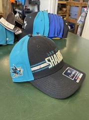 San Jose Sharks NHL Black Teal Black White Fanatics Snapback Hat