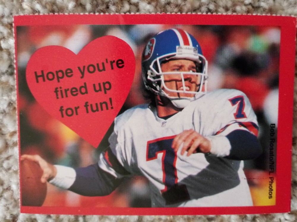 NFL Valentines. 11 different to choose from. Favre, Elway, Aikman, Rice, Marino