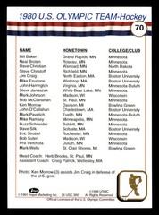 1980 U.S. Olympic Team 1991 Impel U.S. Olympic Hall of Fame #70 USA