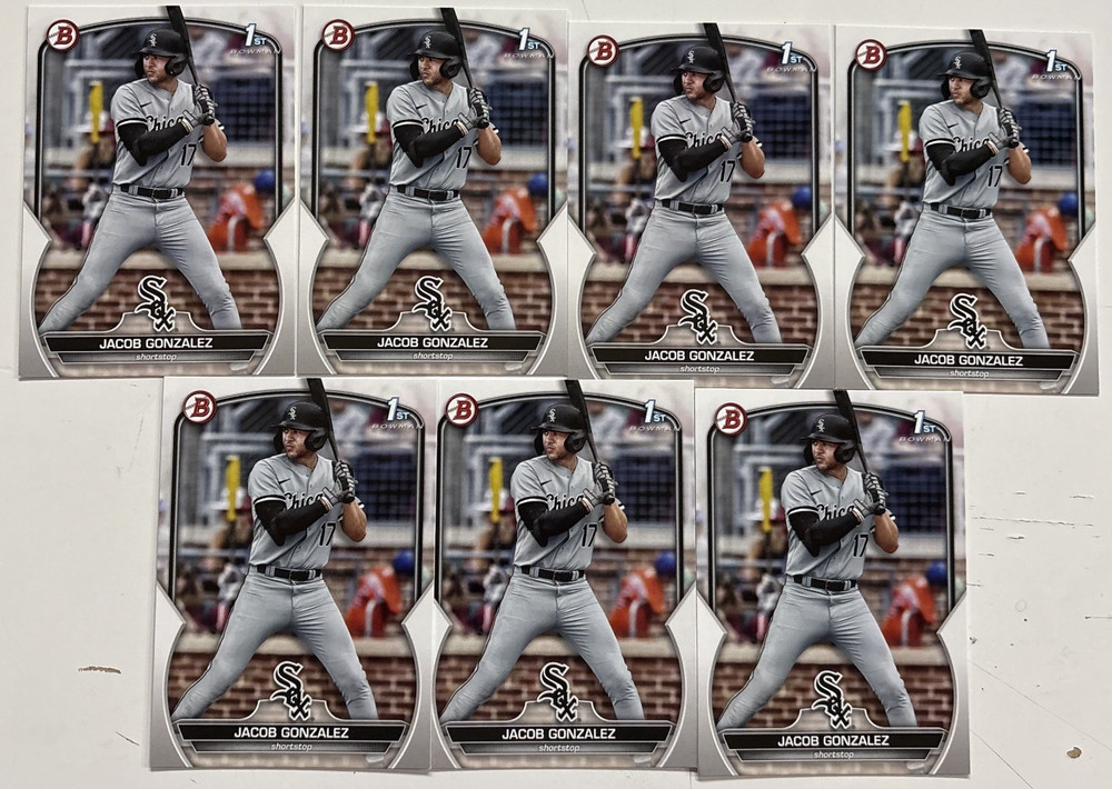 2023 1st Bowman Jacob Gonzalez 7 Card Rookie Lot #BD-167