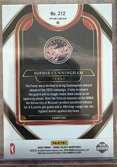 2025 Panini Select WNBA Sophie Cunningham Silver Party Prizm Courtside #212 SSP